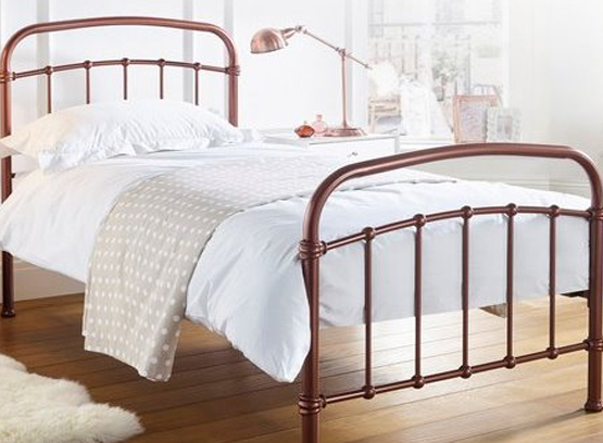 bronze metal bed